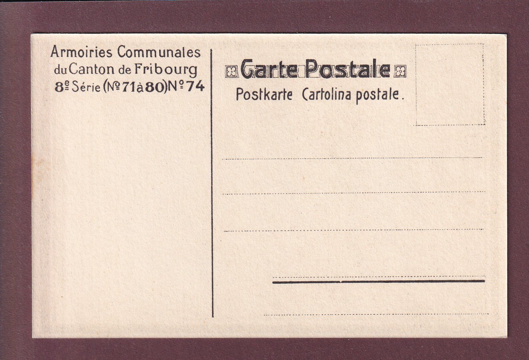 Ansichtskarten: PRAROMAN - Blason – Gebraucht aus Pully von nicecards 1