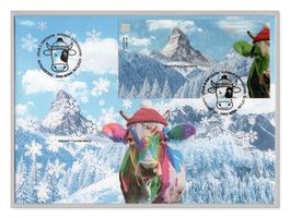 Swiss Crypto (Box1) CHLI Grün Stempel Ausgabetag Matterhorn