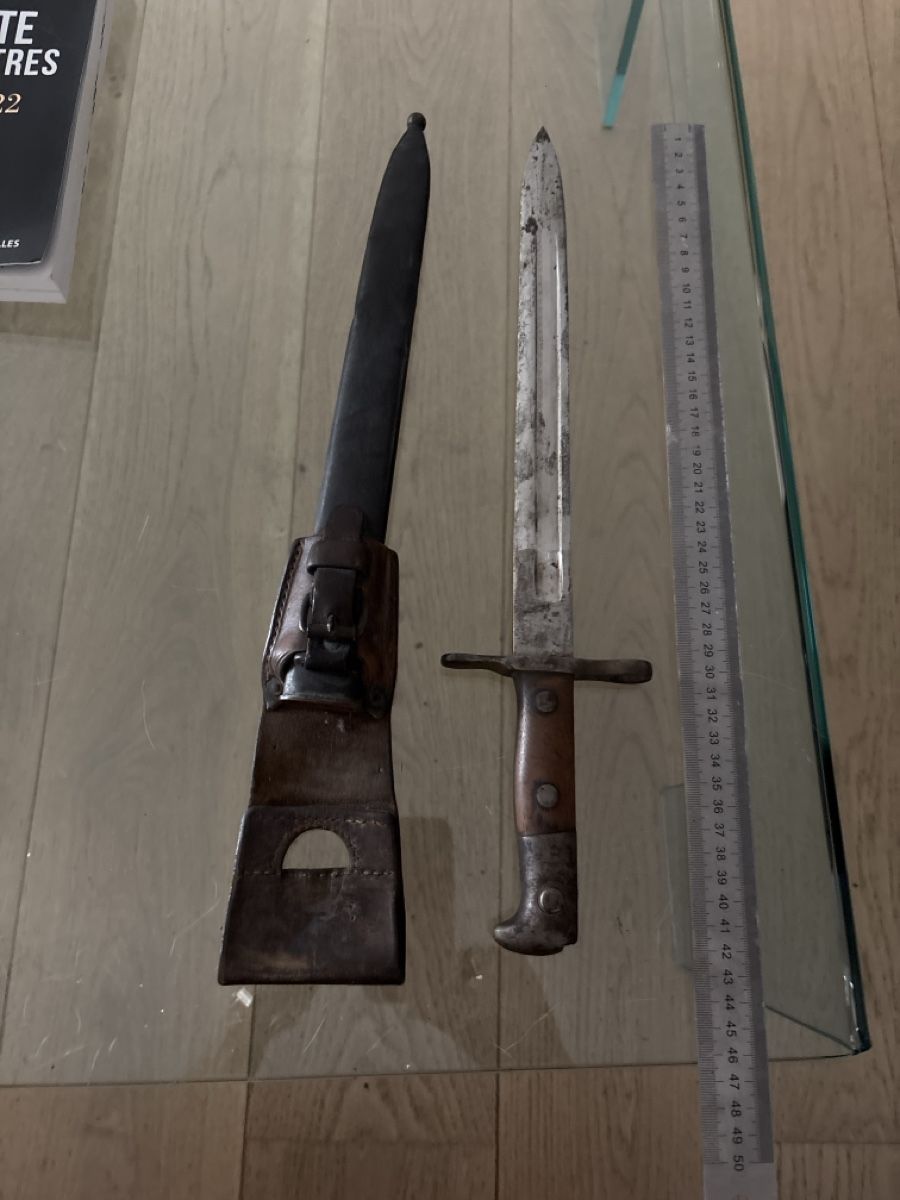 Schweizer Armee Stichwaffen: Baïonnette armée Suisse 1919 – Gebraucht aus Estavayer-le-Lac von bde_mc5x