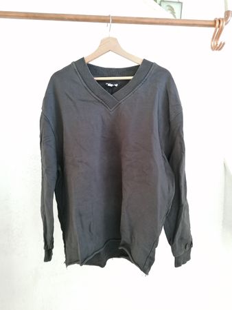 Topshop Sweatshirt Gr. 38 Oversize V Ausschnitt schwarz