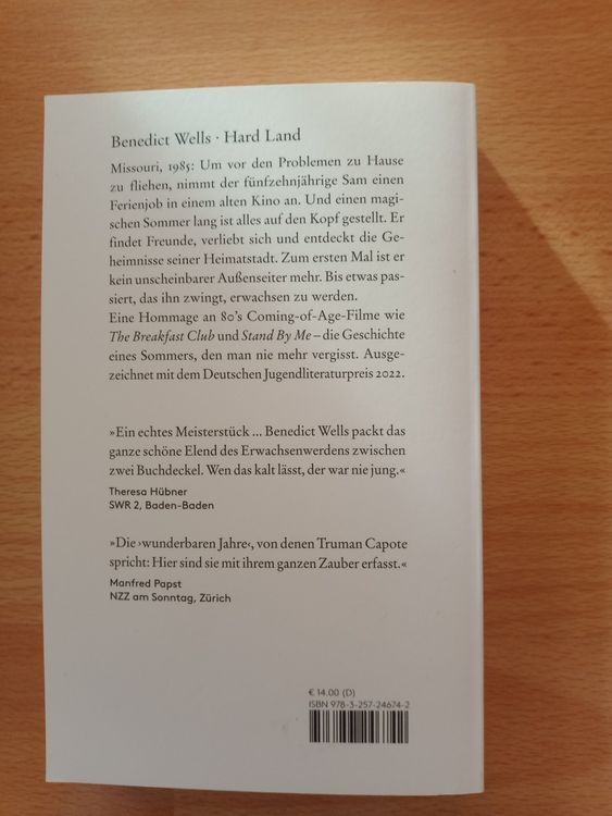 Benedict Wells Hard Land comingofage Roman 2023 Kaufen auf Ricardo