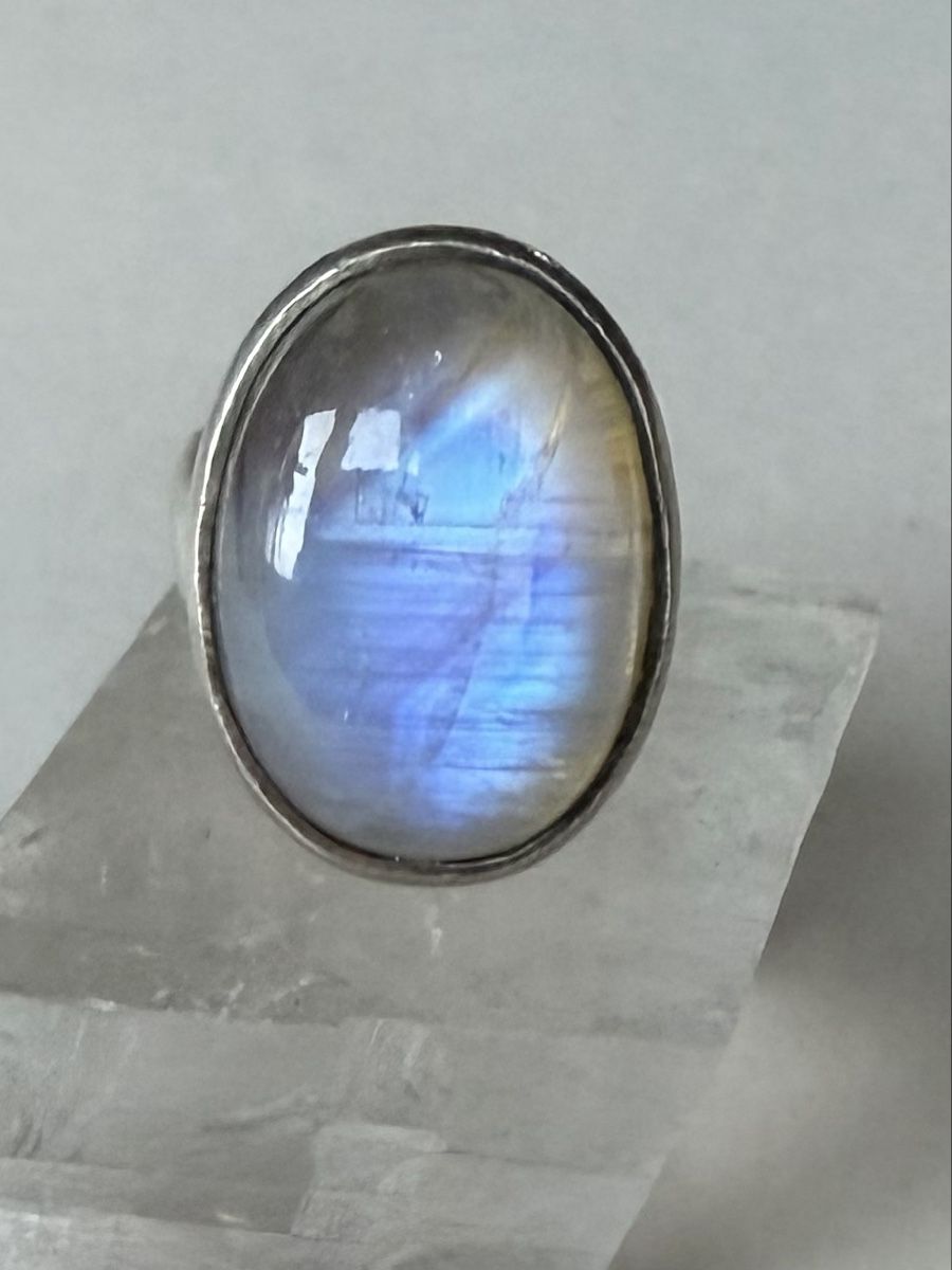 Ringe: Silberring 925 mit Mondstein ovaler Stein  – Gebraucht aus Gossau von Magic999 3