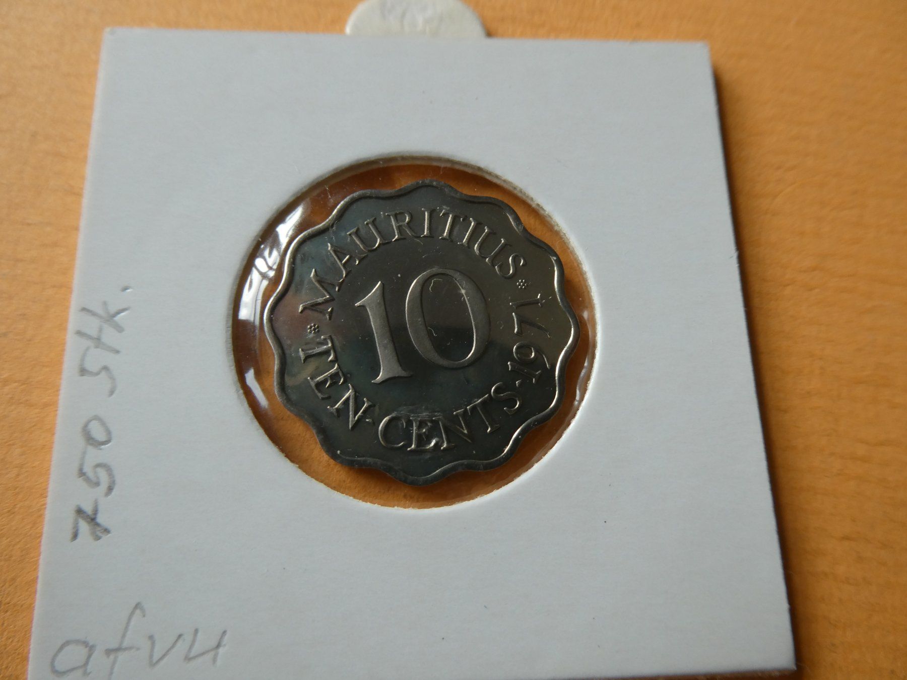 Alle Münzen: Mauritius 1971,  10 Cents   PP. – Gebraucht aus Hinterforst von Rohusri 1