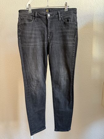 Jeans noir délavé modèle Scarlett Lee, 32/31