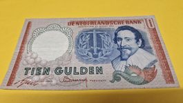 Alte 10 Gulden Note, 1953, Niederlande, Top Zustand!