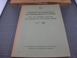 Buch: Verzeichnis des Rollmaterials der CH Privatbahnen 1966
