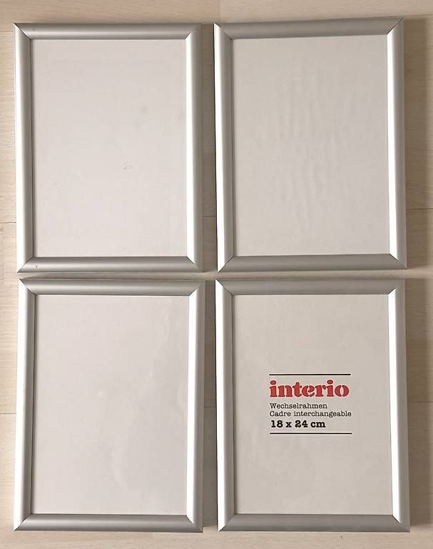 Interio Cornici: Bilderrahmen 4 Stück, silber, 18x24cm – Usato da Schindellegi venduto da Moom1402