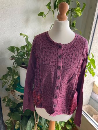 Sublime veste chemise artisanale Inde, t. M, pièce unique