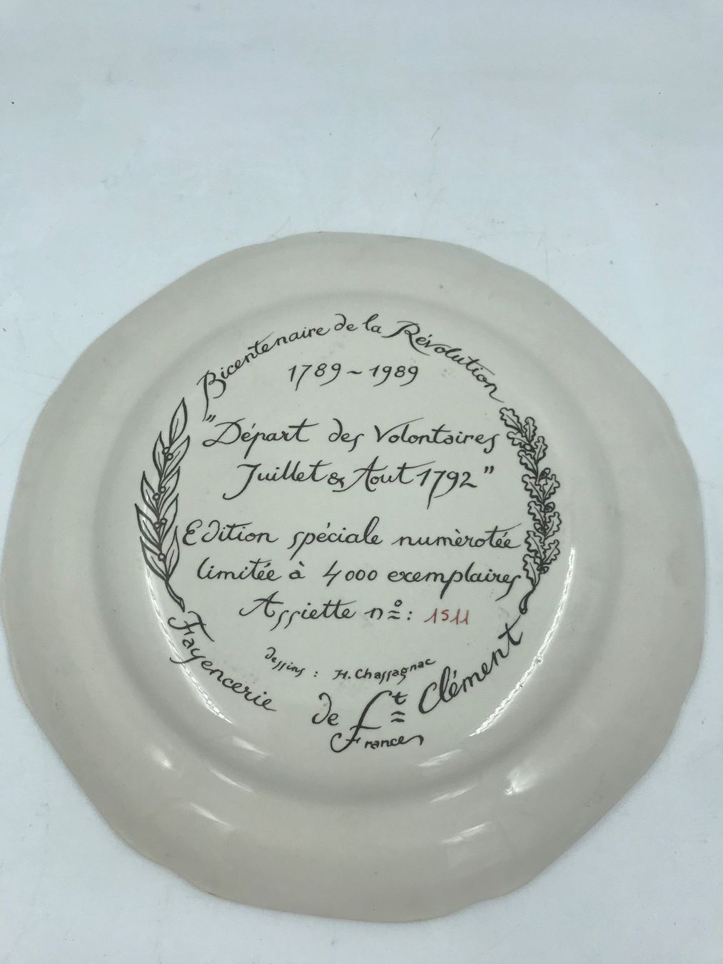 Teller: Assiette Ancienne Faïence De Saint Clément La Révolution – Gebraucht aus Genève von Eric1823 3
