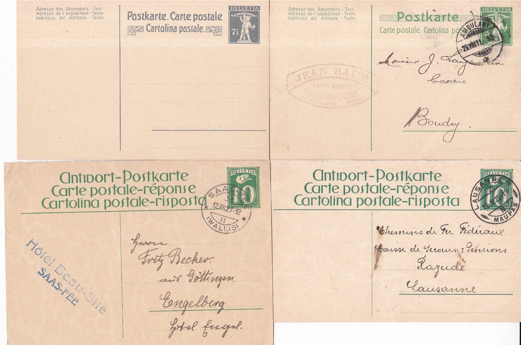 Alle Briefmarken: 46 Stk. Alte CH Postkarten, Karten – Gebraucht aus Münchwilen AG von Nesar 6