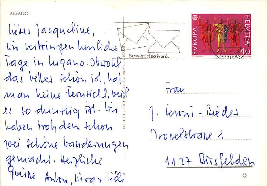 Cartoline postali: TI - Lugano – Usato da Ottikon b.Kemptth. venduto da Neptun1974 1