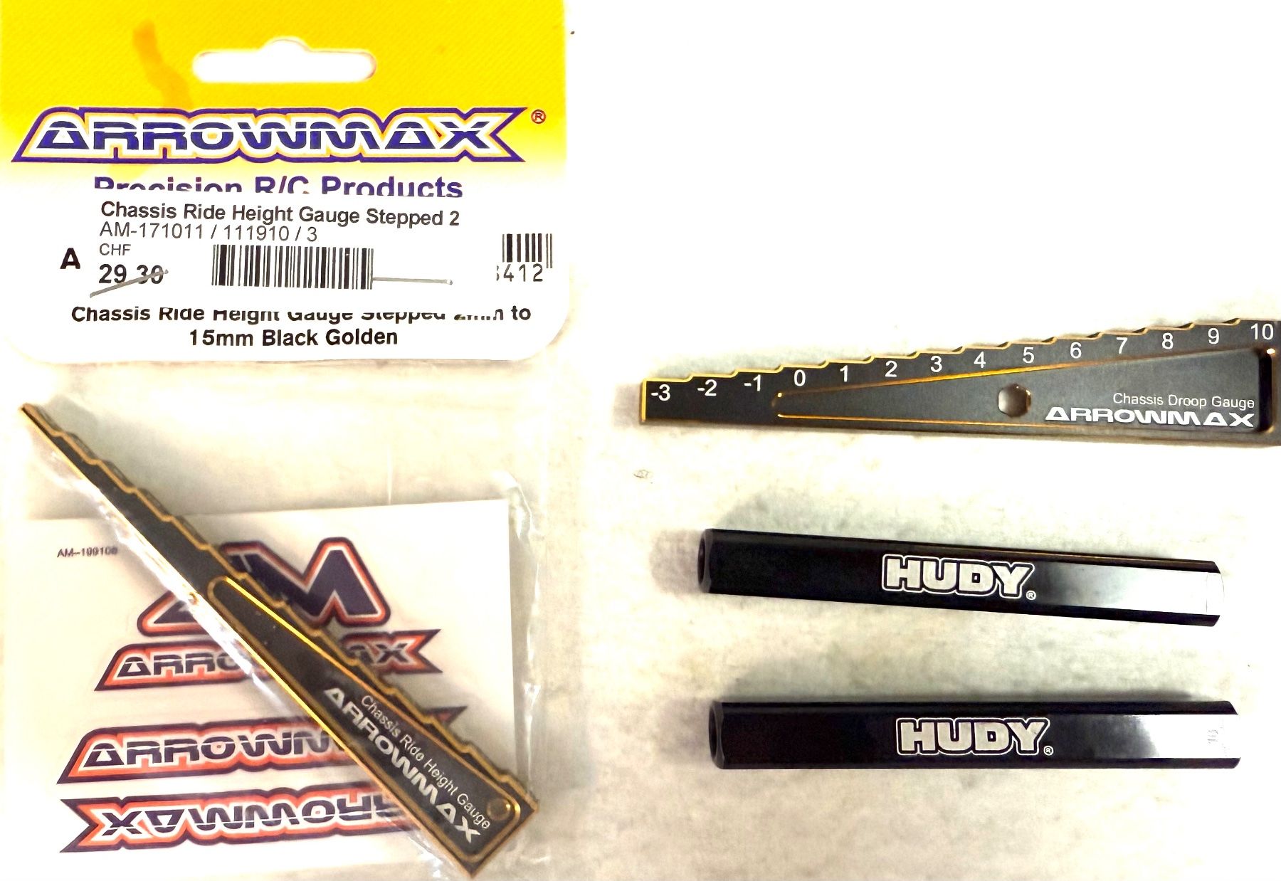 Hudy RC Modellbau: ARROWMAX CHASSIS GAUGE 1/10 ON-ROAD – Neu und originalverpackt aus Yverdon-les-Bains von Fijo-rc
