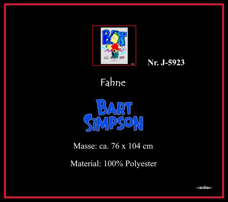 Fahnen: Fahne *Bart Simpson* - Nr. J-5923 – Neu (gemäss Beschreibung) aus Winterthur von --carabao-- 5