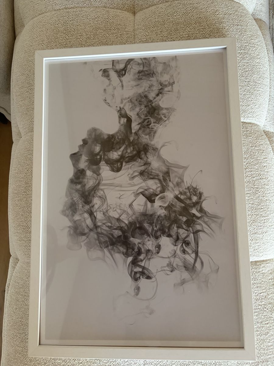Poster & Bilder: Abstraktes Wandbild mit weissem Rahmen – Gebraucht aus Oberdiessbach von Chachacha95