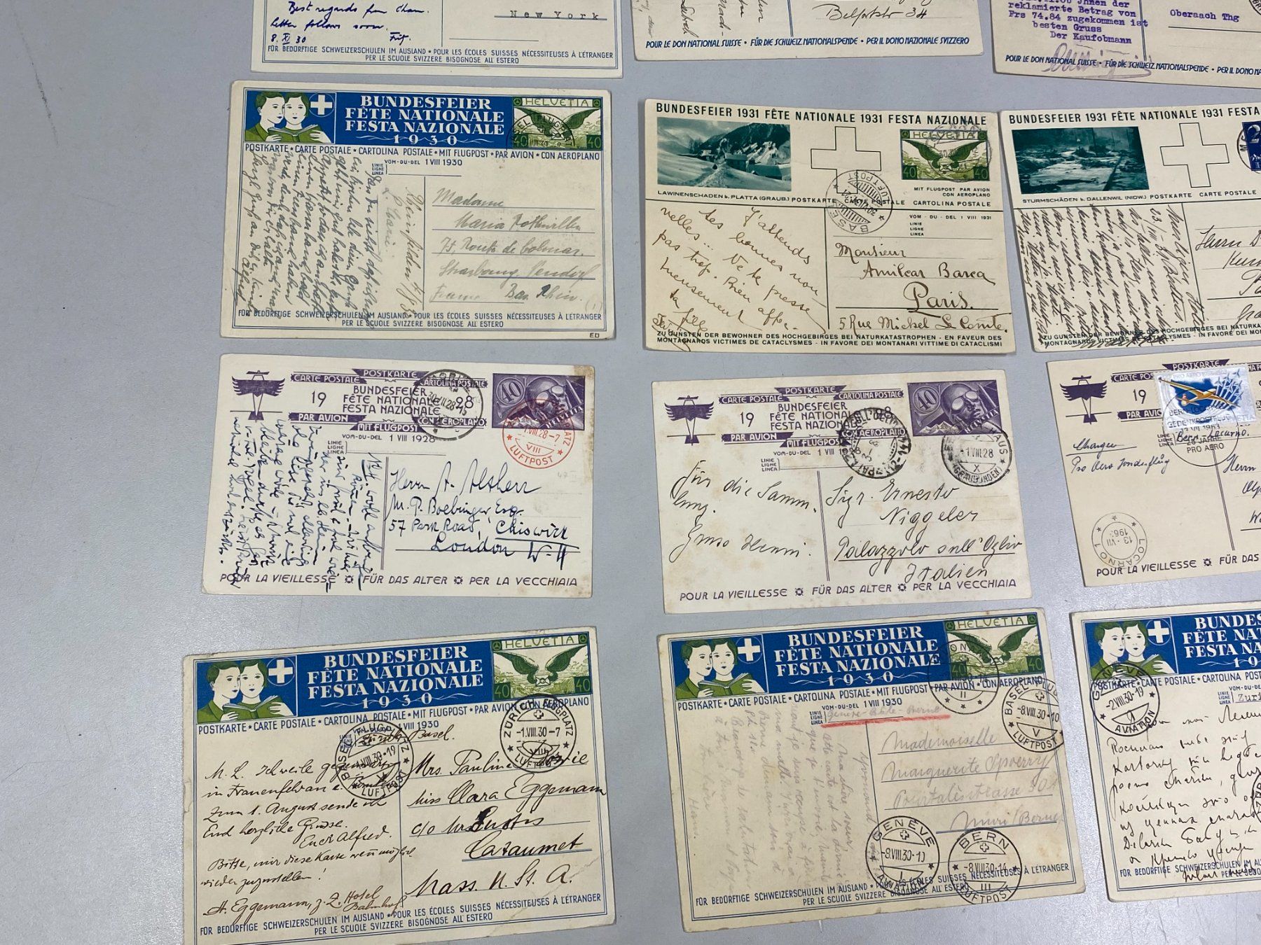 Alle Briefmarken: LOT Flugpost Bundesfeier-Karten /i468 – Gebraucht aus Bern von JMsoehne1987 5