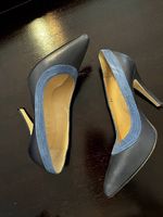 À vendre escarpins Axara en cuir bleu, taille 36
