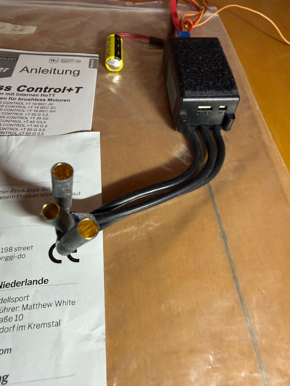 Graupner Modellismo RC: Regler BRUSHLESS CONTROL + T 120HV Graupner No.S3038 – Usato da St. Margrethen SG venduto da Augusta8 2