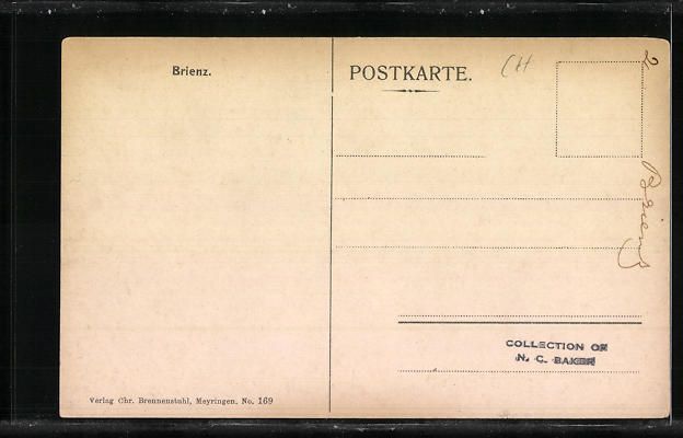 Cartoline postali: Brienz, Blick über den See auf den Ort – Usato da Berlin venduto da bartko-reher 1