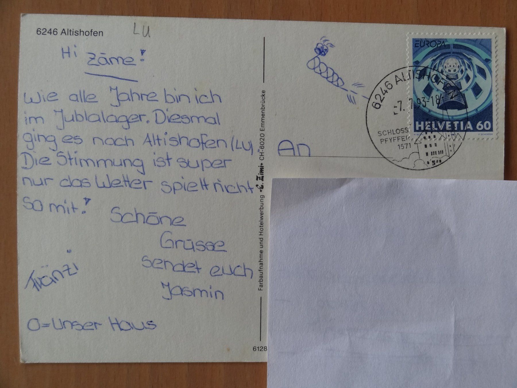 Cartoline postali: Altishofen, carte postale 1993 – Usato da St Léonard venduto da Riglin 1