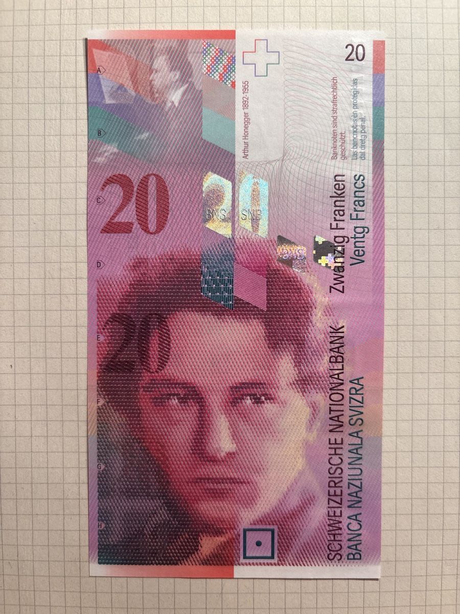 Banconote: Schweiz 20 Franken Banknote 2014N AU – Nuovo (secondo la descrizione) da Möhlin venduto da Don_Papa