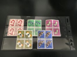 1951 Pro Juventute Viererblock Gest.