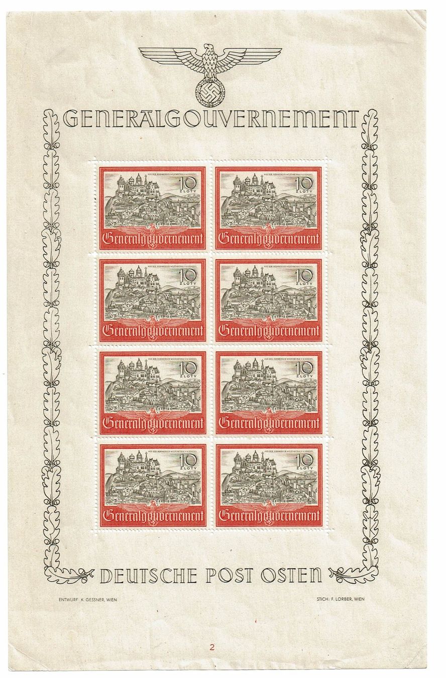 Tous les timbres: Briefmarken Deutsche Post Besetzung Generalgouvernement 1944 – Neuf (Voir description) à Gümligen par karoe-be