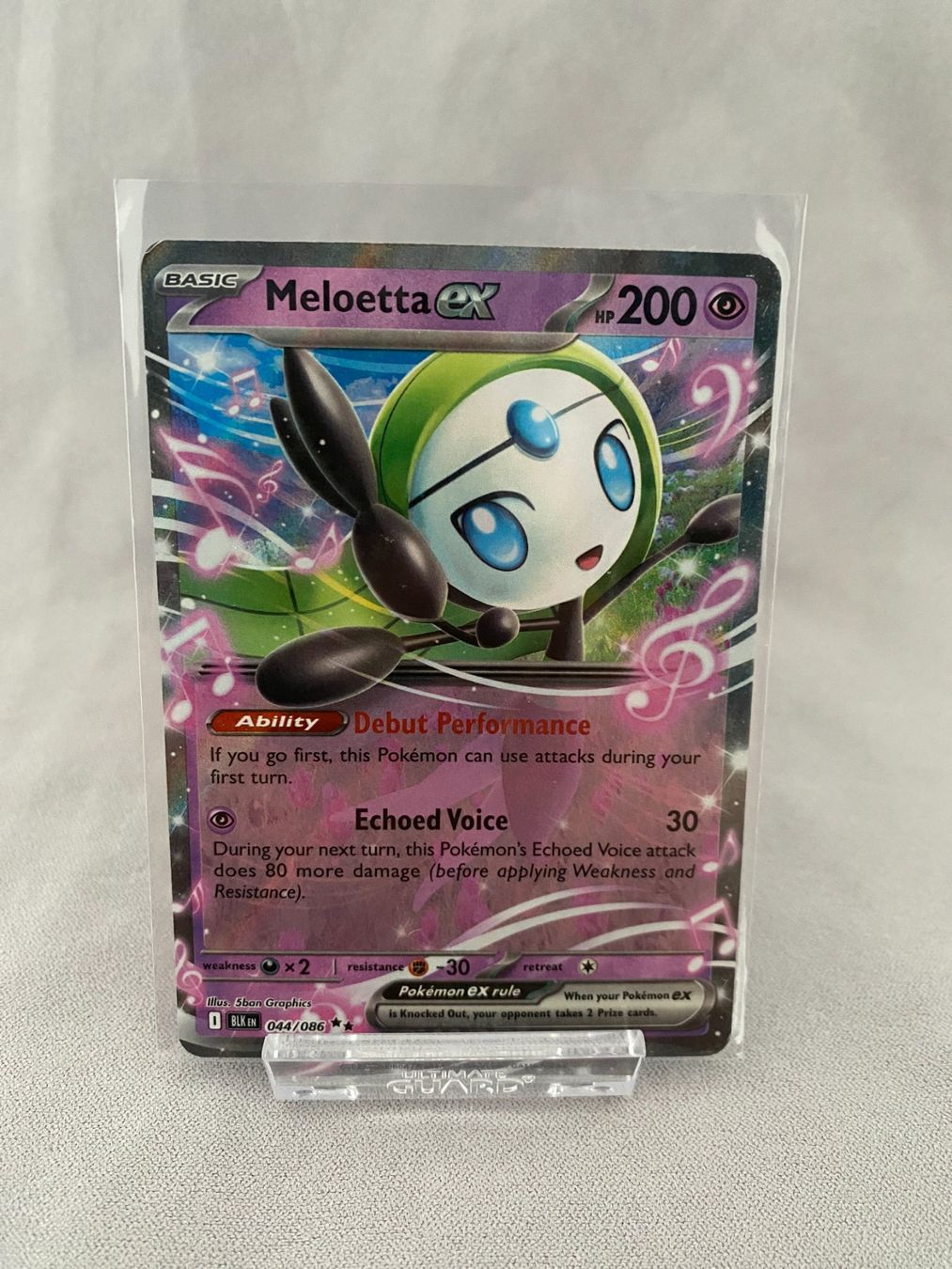 Pokémon Sammelbilder & Trading cards: Pokémon Black Bolt / Meloetta ex 044/086 EN – Neu (gemäss Beschreibung) aus Rottenschwil von Sigma_Freud