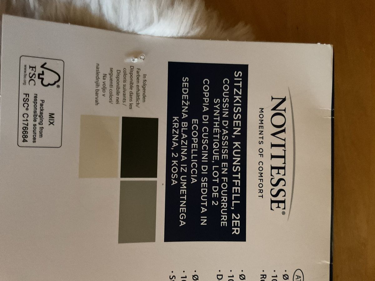 Kissen: Sitzkissen Kunstfell – Neu und originalverpackt aus Thalheim an der Thur von Suzuki40 2