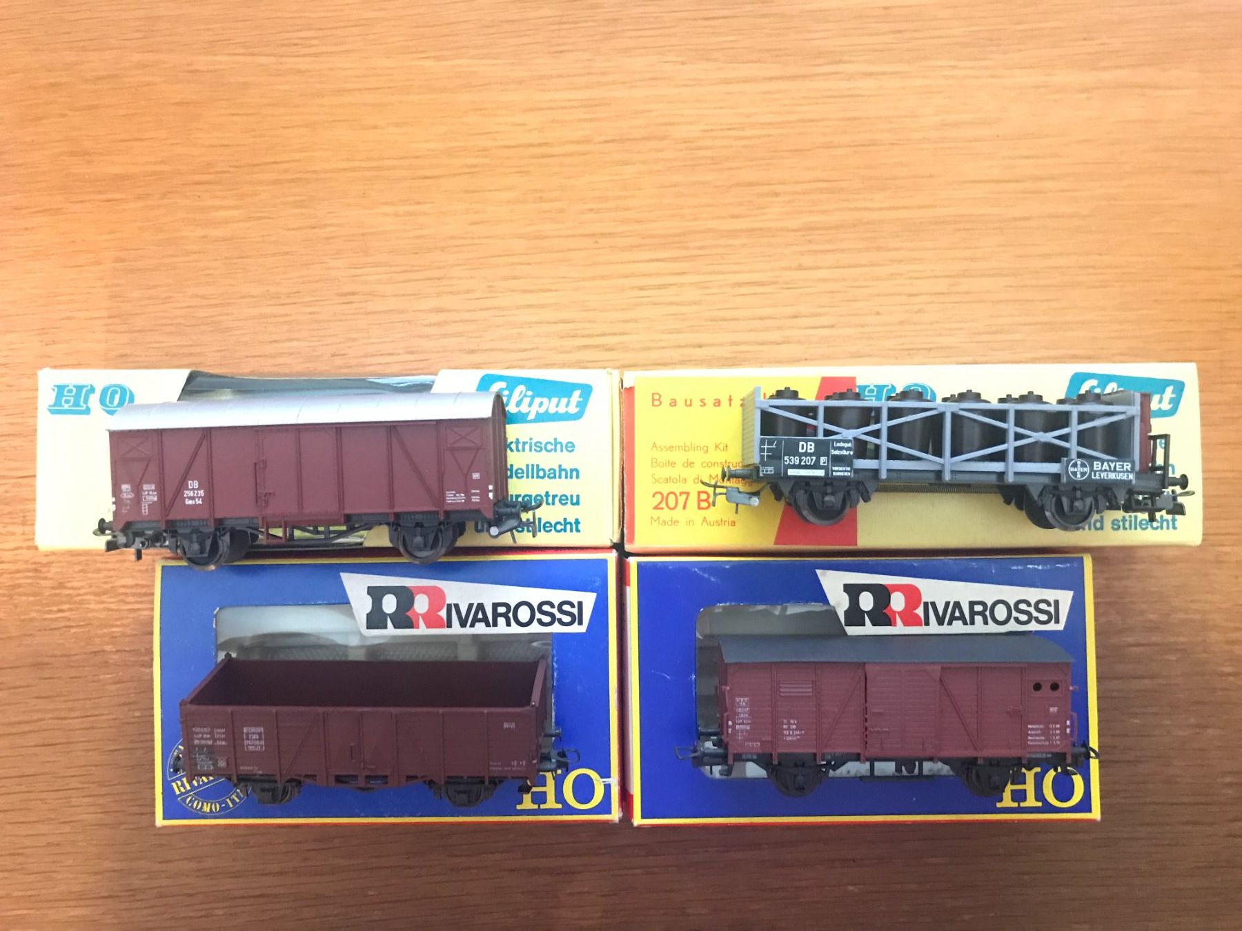 Liliput Modelleisenbahnen: 4x Liliput/Rivarossi DB Güterwagen – Gebraucht aus Luzern von mey_s13