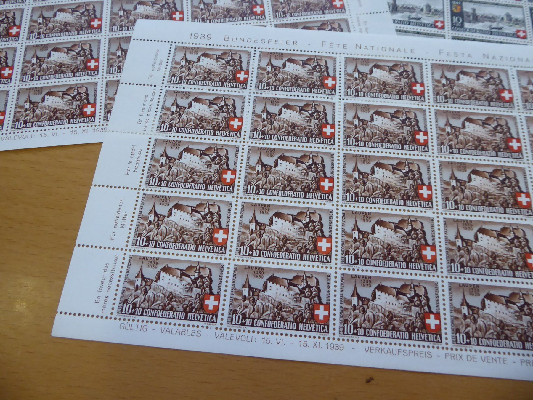 Alle Briefmarken: 3 Bögen Pro Patria – Gebraucht aus Rothrist von swisstools 1