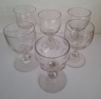 6 Weingläser ca. 1900