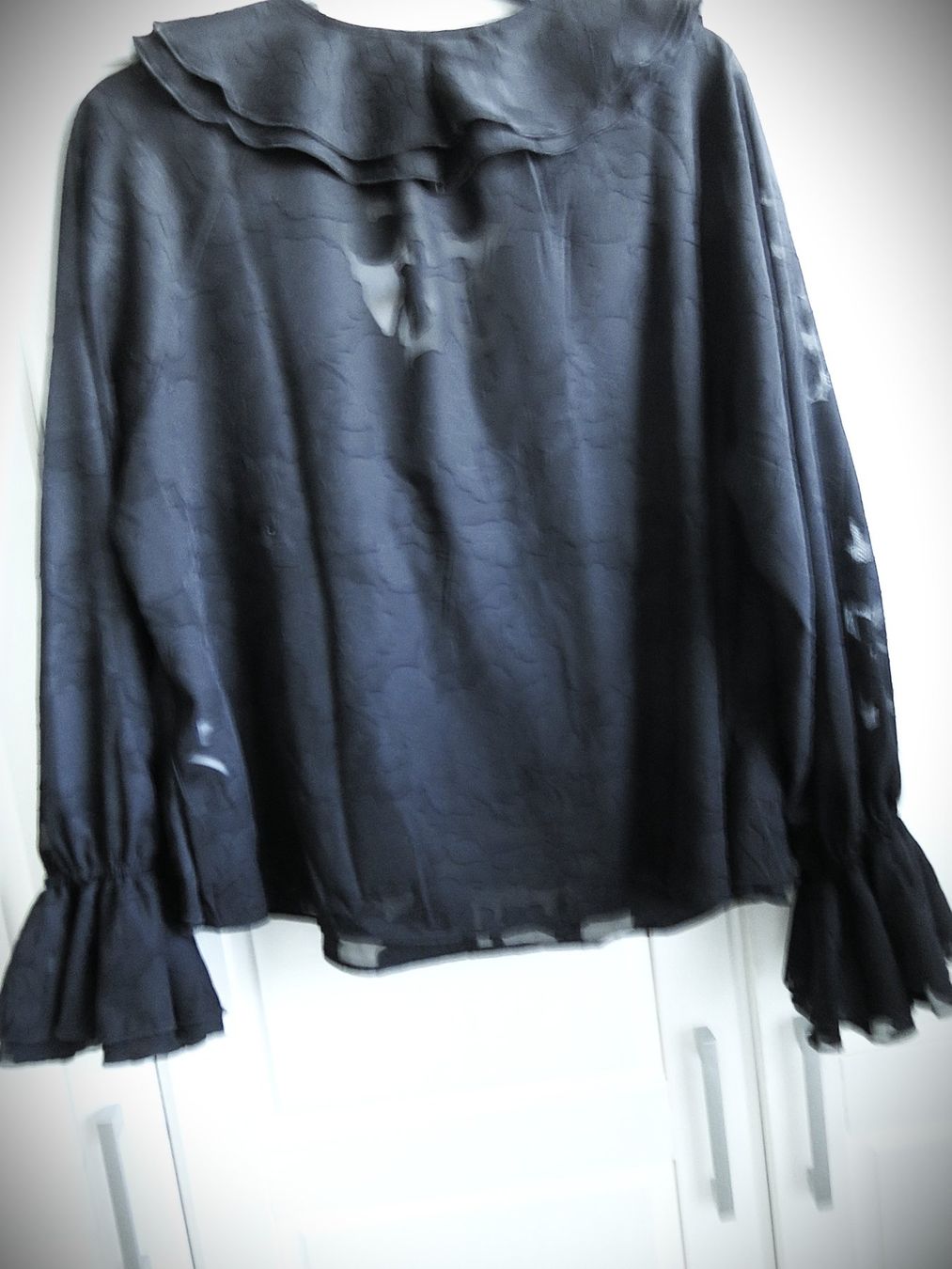 Camicette: NEUE RÜSCHEN-BLUSE Gr.L – Nuovo e nell'imballaggio originale da Lachen SZ venduto da portofino01 1