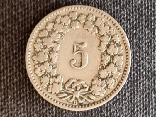 Alle Münzen: 5 rappen 1904 Seltene Jahre – Gebraucht aus Bure von chap981 1