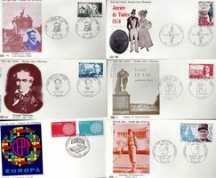 6 Stück FDC Frankreich