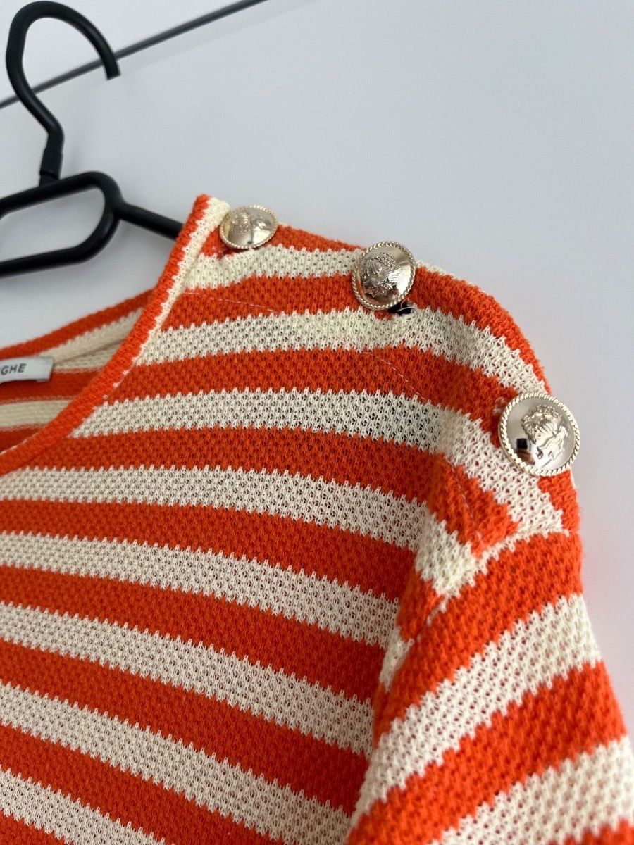 Pulls & Sweat-shirts: Pullover gestreift, beige/orange, Gr. S – D'occasion à Triesen par atos87 5
