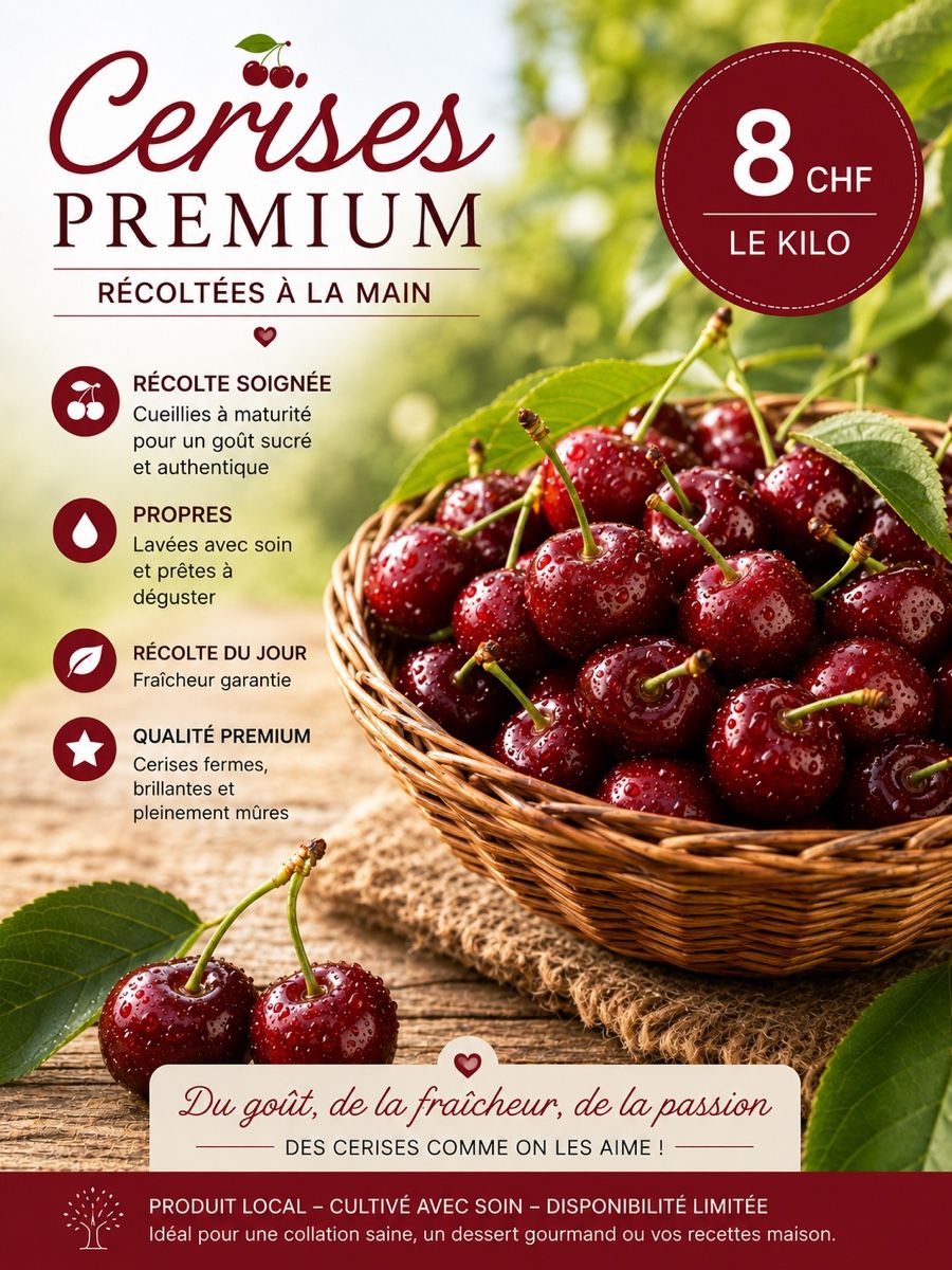 Aliments & Spécialités: Cerises Bio – Neuf avec emballage d'origine à St-Aubin-Sauges par mla_98kg 1