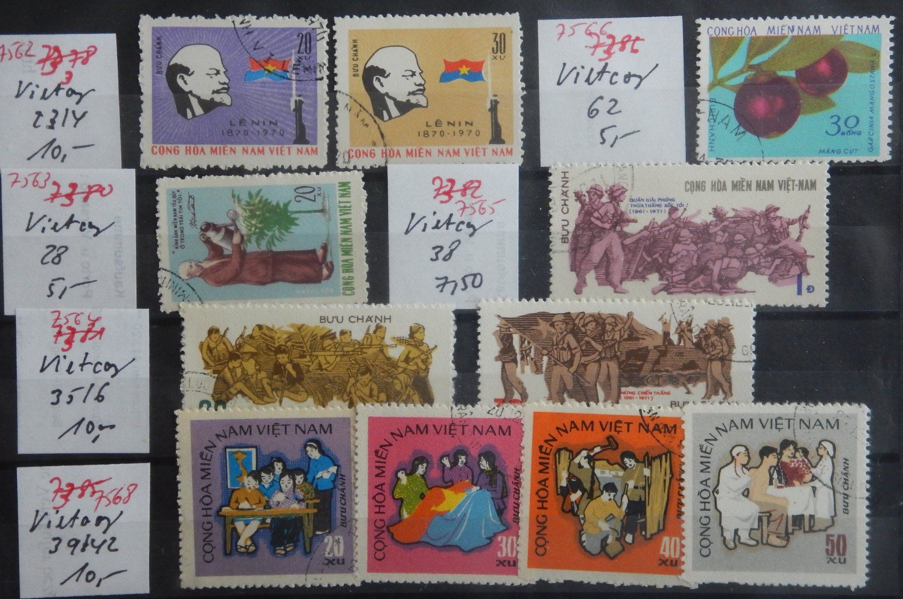 Tutti i francobolli: Vietnam ex. Kat. 3-62 gest. – Usato da Zürich venduto da Muehlekauf