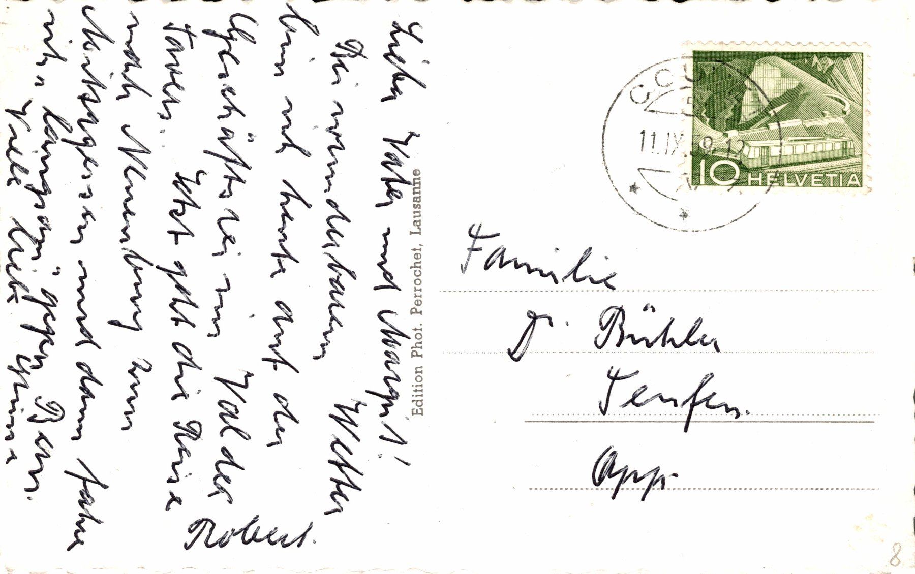Cartoline postali: Couvet – Usato da Bronschhofen venduto da Astore 1