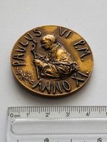 grosse Medaille Relief Paulus VI P.M. Anno XI 44 mm 40 Gramm