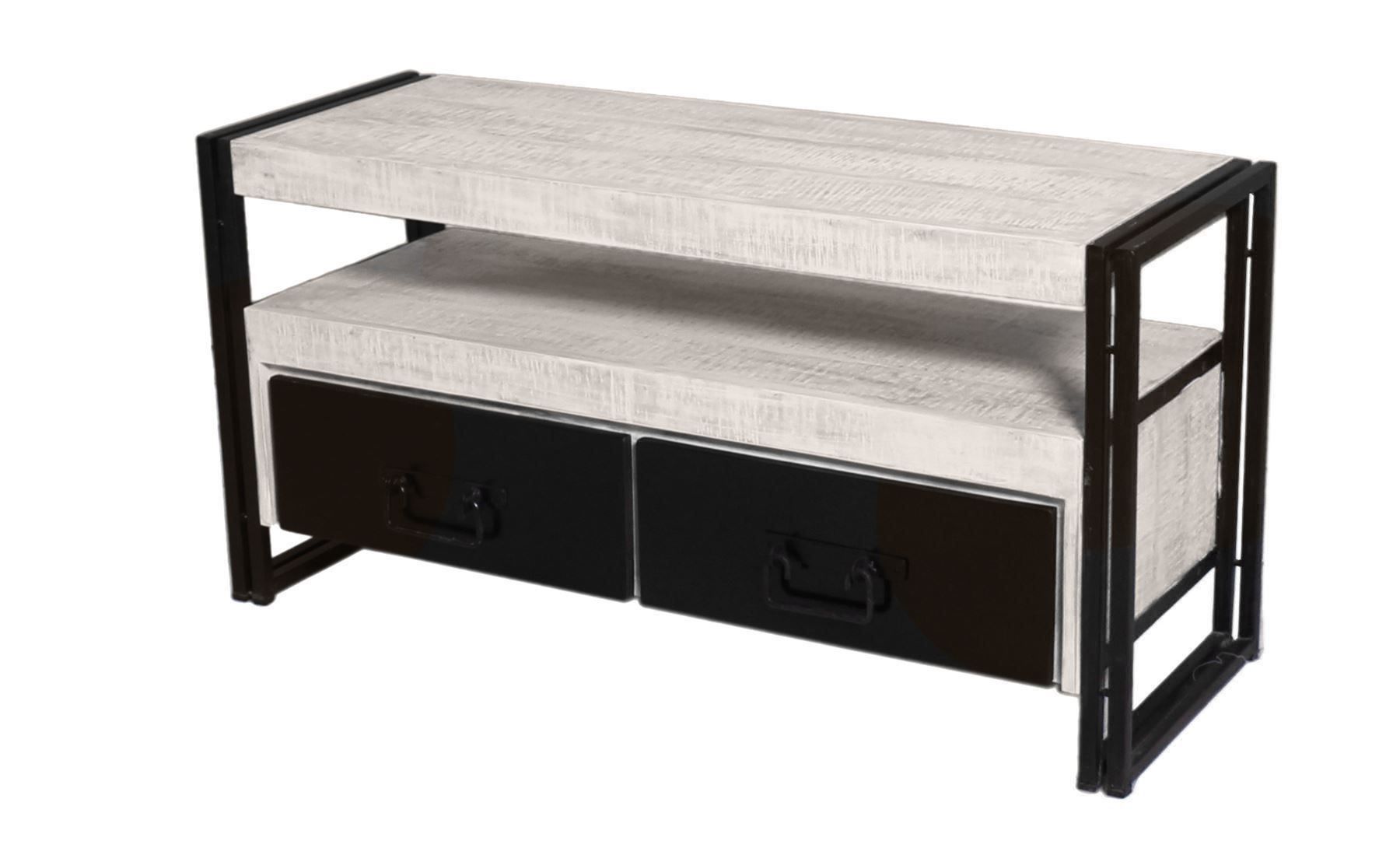 Mobili TV: Lowboard WHITE PANAMA Mango weiss 112 cm – Nuovo (secondo la descrizione) da Unterentfelden venduto da moebelrufli 2