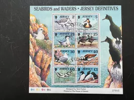 1998 SEABIRDS & WADERS - JERSEY  Kleinbogen Erstag  (A793)