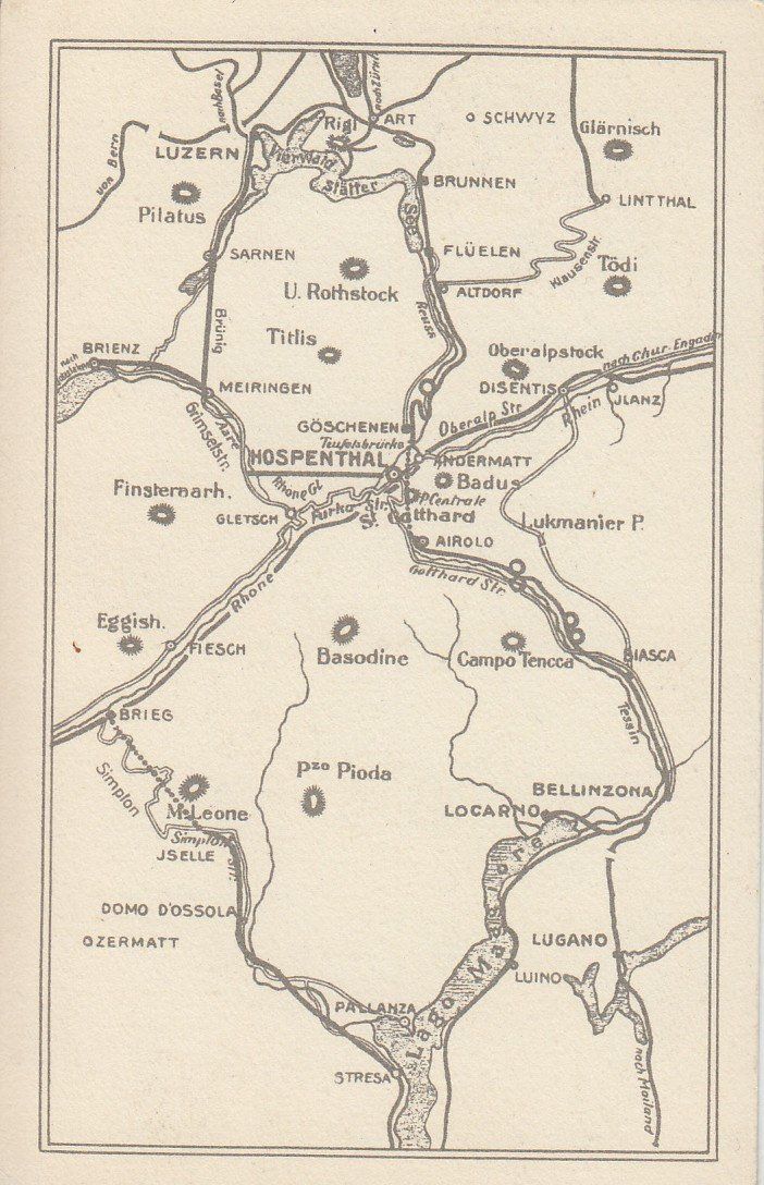 Ansichtskarten: Hospental   UR  -   Oldtimer  /   Hôtel MEYERHOF – Gebraucht aus Brig von Valcards54 1