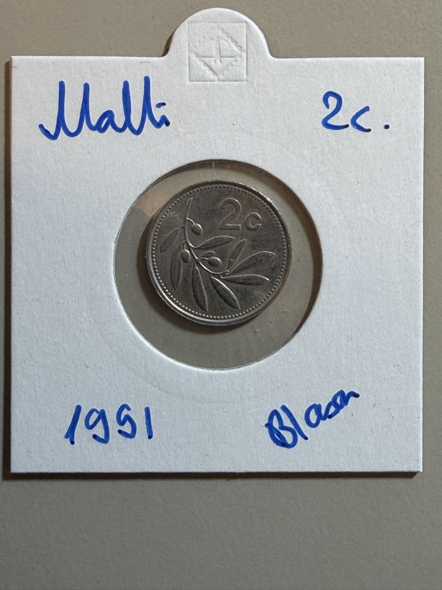 Tutti le monete: Malte - 2 cents - 1991 - Blason  – Usato da Payerne venduto da Mike1682
