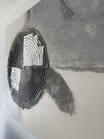 Modernes Wandbild in Grau-Weiss. 150x100 (tiefe 5.5)
