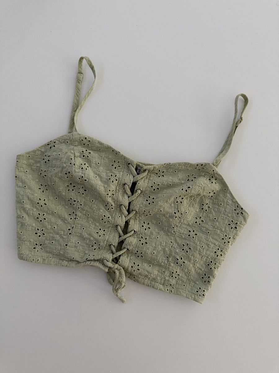 Top: Crop Top Damen hellgrün Grösse XXS – Nuovo (secondo la descrizione) da Gränichen venduto da Domsiiiii