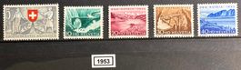 Timbres suisses 1953 Papillons