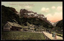 AK Schwende, Gasthaus zur Wasserau mit Straße