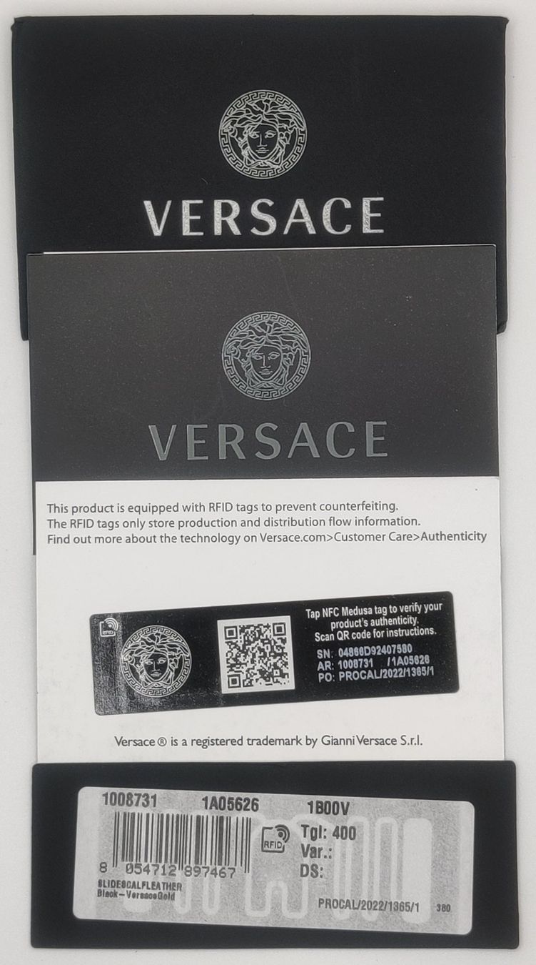 Versace Scarpe da uomo: Versace Pool Slides (Schwarz, G. 40) – Usato da Zürich venduto da dal_64sr 7