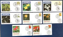 1981-1982 FDC Deutschland Blumen 2 Sätze