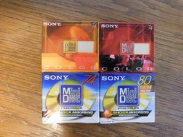 4 Stück Minidisc, neu und noch verschweisst, von Sony